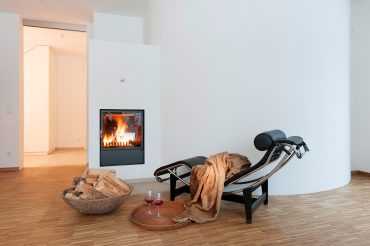 Architekturfotografie Fotograf Studio Oberfranken Innenarchitektur eines Energetikhauses 100 mit runder Wand. Feigfotodesign