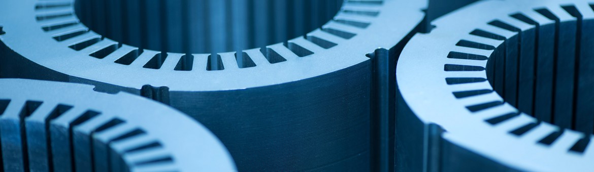 Industriefotografie Detailaufnahme Elektromotoren rund. Feigfotodesign