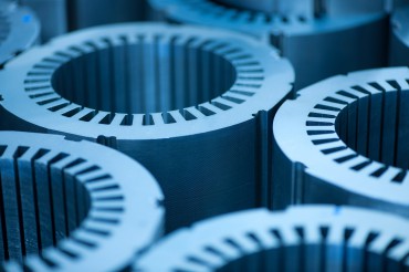 Industriefotografie Detailaufnahme Elektromotoren rund. Feigfotodesign