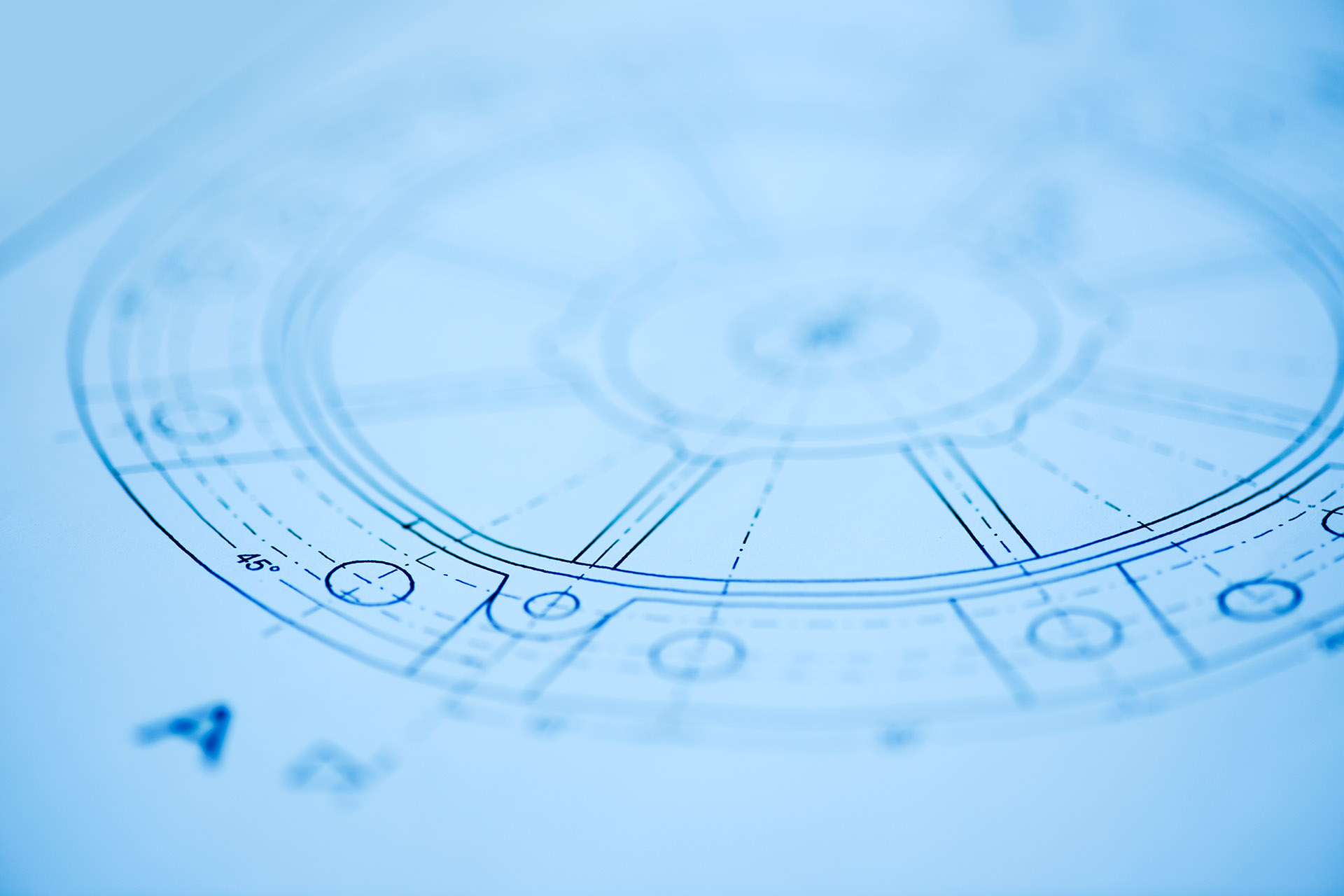 Detail Plan Zeichnung von Elektromotor. Feigfotodesign