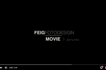 Screenshot eines YouTube Videos mit dem Inhalt "Feig Fotodesign movie > pictures"