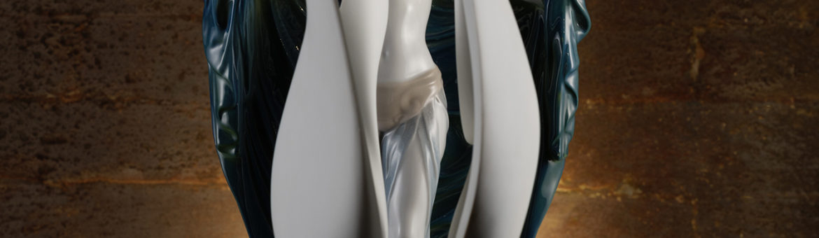 Produktfotografie Porzellanfigur Produktfotografie Tempelweihe und Skulptur Moon Head im Zuge der Jubiläumsausstellung Rosenthal im Porzellanikon Hohenberg an der Eger Selb. Feigefotodesign